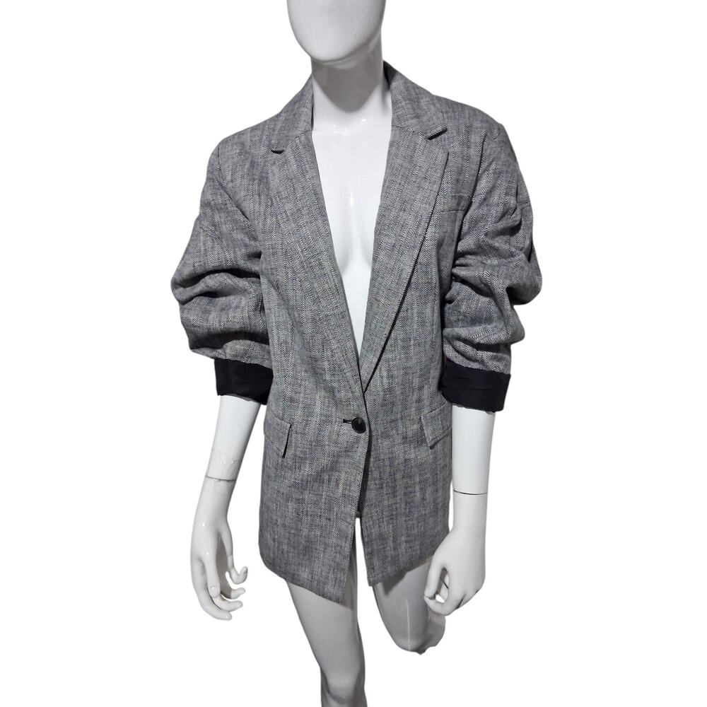 Rachel Comey Womens size Small‎ Linen Chevron Oversized Career Preppy Blazer